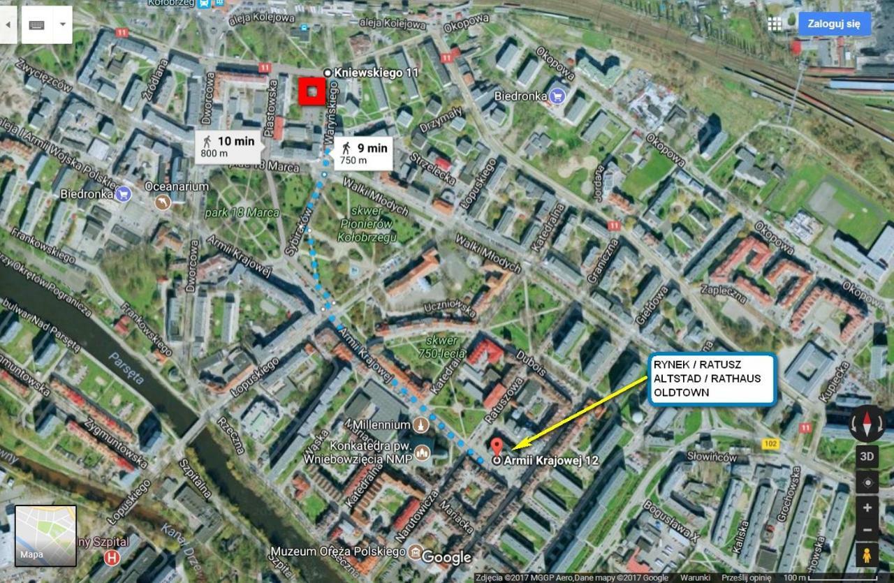 Al-Dom Apartamenty Kniewskiego 11 Kolobřeh Exteriér fotografie